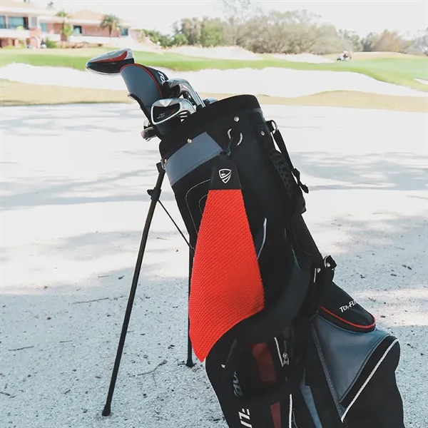 11.5" x 11.5" polyester golf towel with waffle design, triangle fold... from ASI 61125 Hit Promotional Products / Hit®