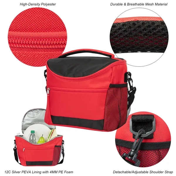 Lunch cooler with PEVA lining, front zippered pocket, double zippered main... from ASI 61125 Hit Promotional Products / Hit®