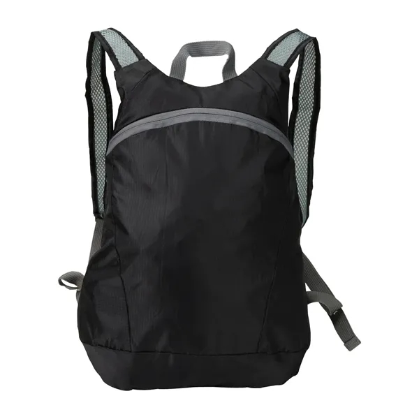 Foldable ripstop travel backpack plus 1 color silkscreen imprint on 1... from ASI 37218 Athena Promo (tm)