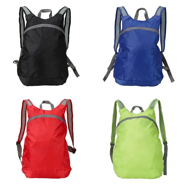 Foldable ripstop travel backpack plus 1 color silkscreen imprint on 1... from ASI 37218 Athena Promo (tm)
