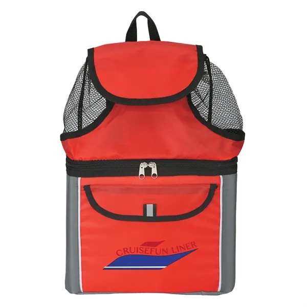 Beach backpack with mesh top compartment and adjustable padded shoulder straps.... from ASI 61125 Hit Promotional Products / Hit®