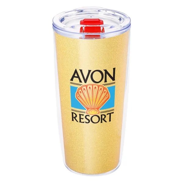 19 ounce double wall acrylic plastic tumbler with rubber gasketed lid... from ASI 61125 Hit Promotional Products / Hit®