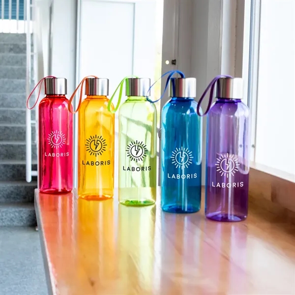 20 ounce rPET recycled polyester bottle with lid and wrist strap.... from ASI 61125 Hit Promotional Products / Hit®