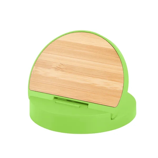 Wireless charger and phone stand with a type-C input and cord... from ASI 61125 Hit Promotional Products / Hit®