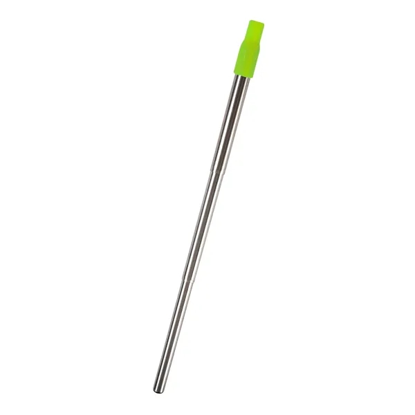 9" collapsible, reusable stainless steel straw with silicone tip and wire... from ASI 61125 Hit Promotional Products / Hit®