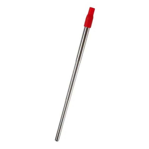 9" collapsible, reusable stainless steel straw with silicone tip and wire... from ASI 61125 Hit Promotional Products / Hit®