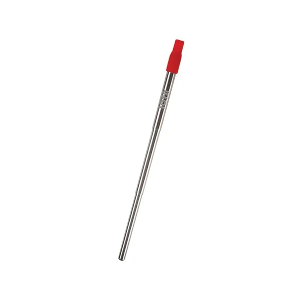 9" collapsible, reusable stainless steel straw with silicone tip and wire... from ASI 61125 Hit Promotional Products / Hit®