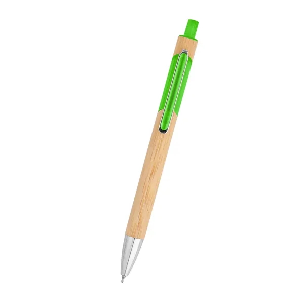 Bamboo pen with a plunger-action mechanism.... from ASI 61125 Hit Promotional Products / Hit®