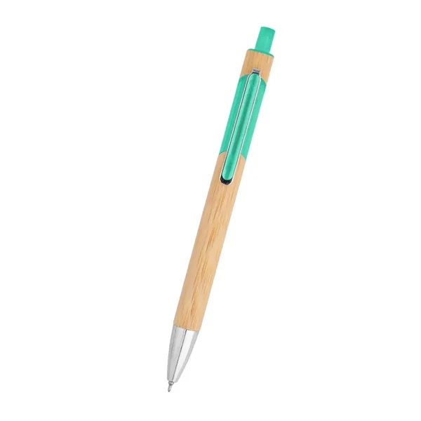 Bamboo pen with a plunger-action mechanism.... from ASI 61125 Hit Promotional Products / Hit®