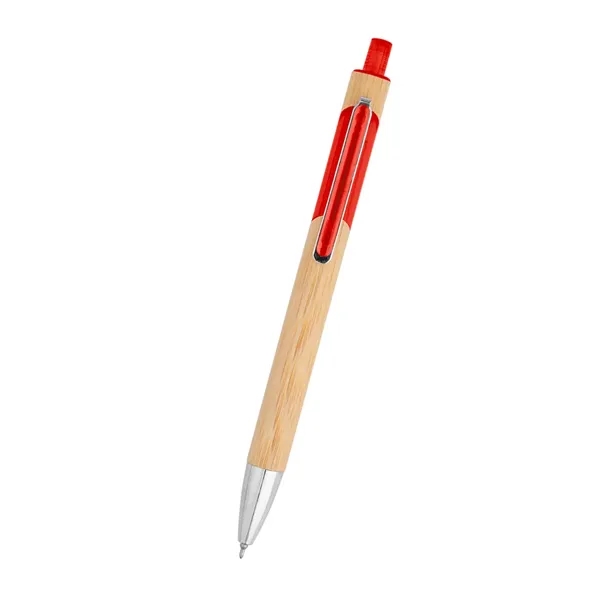 Bamboo pen with a plunger-action mechanism.... from ASI 61125 Hit Promotional Products / Hit®