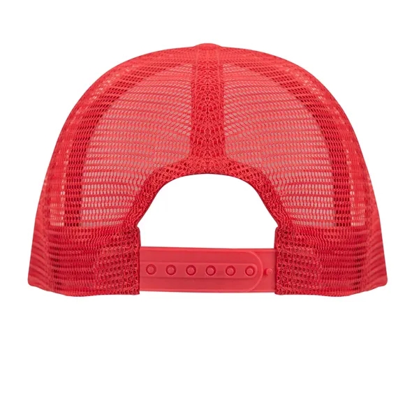 Trucker cap with a five-panel design, structured crown, pre-curved visor, adjustable... from ASI 61125 Hit Promotional Products / Hit®