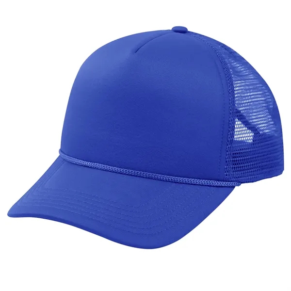 Trucker cap with a five-panel design, structured crown, pre-curved visor, adjustable... from ASI 61125 Hit Promotional Products / Hit®