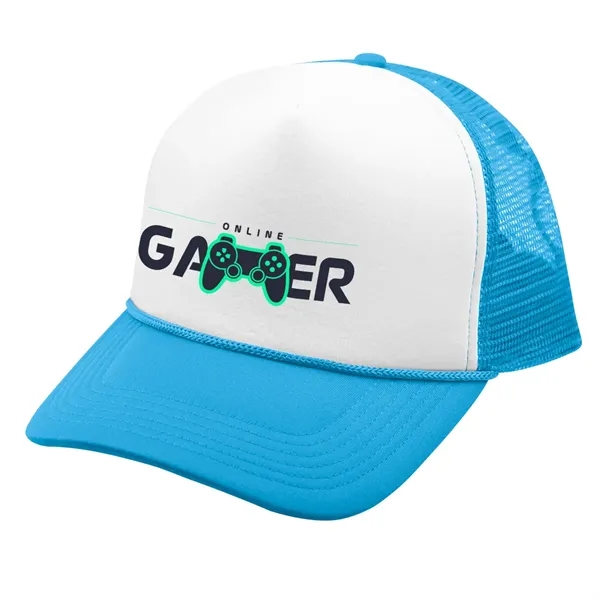 Trucker cap with a five-panel design, structured crown, pre-curved visor, adjustable... from ASI 61125 Hit Promotional Products / Hit®