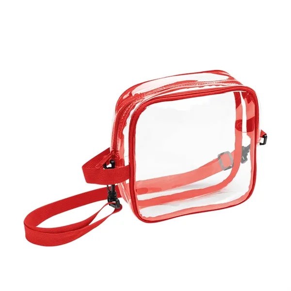 2.75" x 8.25" x 8" clear PVC crossbody bag with zippered... from ASI 61125 Hit Promotional Products / Hit®
