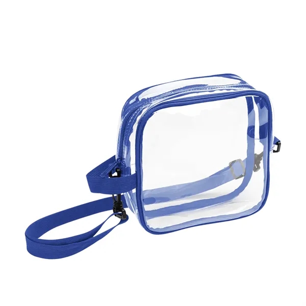 2.75" x 8.25" x 8" clear PVC crossbody bag with zippered... from ASI 61125 Hit Promotional Products / Hit®