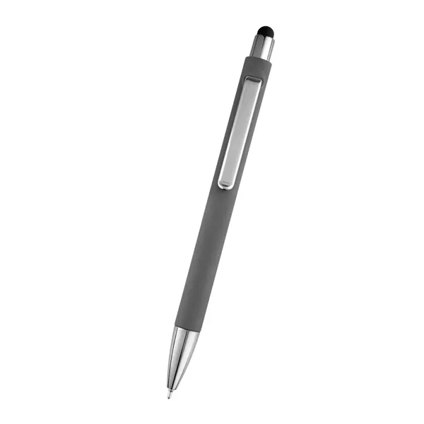 Pen with a plunger action design, stylus on top and low-viscosity... from ASI 61125 Hit Promotional Products / Hit®