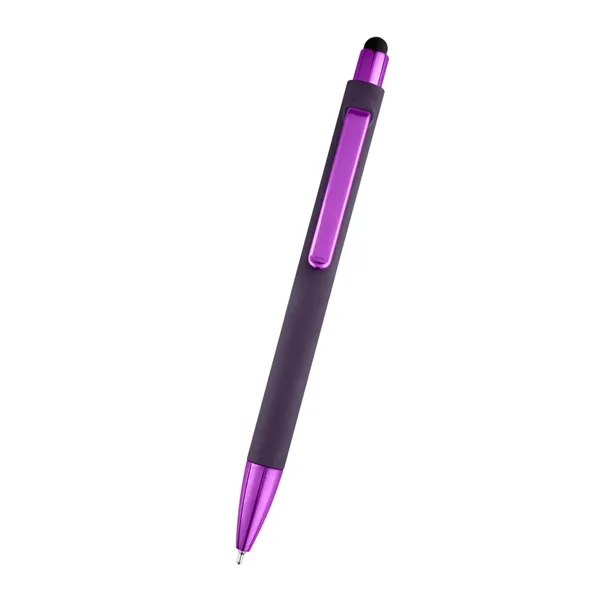 Pen with a plunger action design, stylus on top and low-viscosity... from ASI 61125 Hit Promotional Products / Hit®