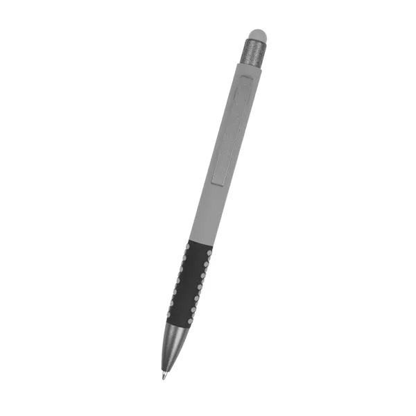 Recycled aluminum pen with stylus on top, a smooth rubberized finish... from ASI 61125 Hit Promotional Products / Hit®