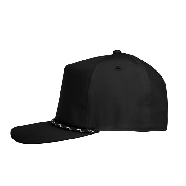 Cap with a 5-panel design, mid-profile, adjustable plastic snapback closure, structured... from ASI 61125 Hit Promotional Products / Hit®
