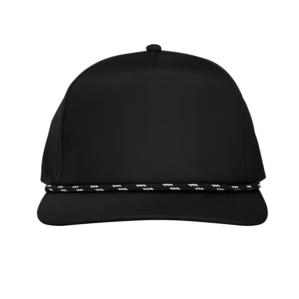 Cap with a 5-panel design, mid-profile, adjustable plastic snapback closure, structured... from ASI 61125 Hit Promotional Products / Hit®