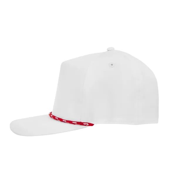 Cap with a 5-panel design, mid-profile, adjustable plastic snapback closure, structured... from ASI 61125 Hit Promotional Products / Hit®