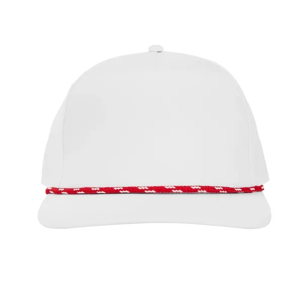 Cap with a 5-panel design, mid-profile, adjustable plastic snapback closure, structured... from ASI 61125 Hit Promotional Products / Hit®