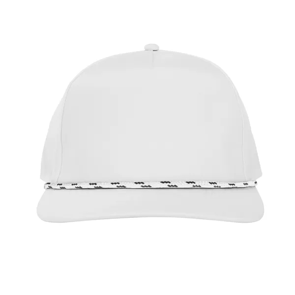Cap with a 5-panel design, mid-profile, adjustable plastic snapback closure, structured... from ASI 61125 Hit Promotional Products / Hit®