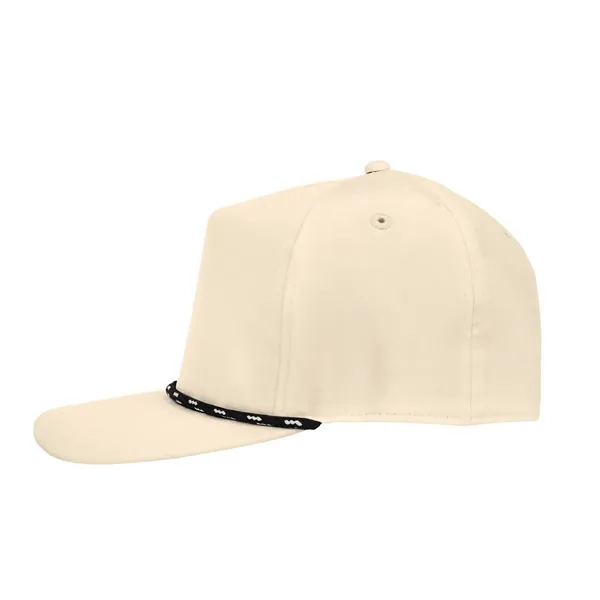 Cap with a 5-panel design, mid-profile, adjustable plastic snapback closure, structured... from ASI 61125 Hit Promotional Products / Hit®