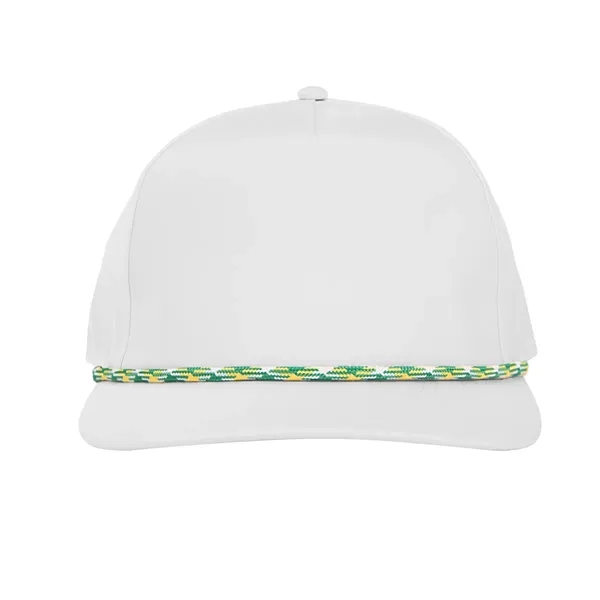 Cap with a 5-panel design, mid-profile, adjustable plastic snapback closure, structured... from ASI 61125 Hit Promotional Products / Hit®