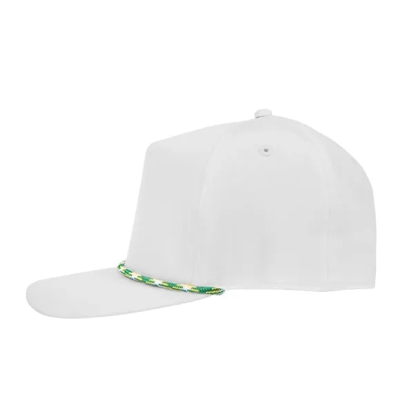 Cap with a 5-panel design, mid-profile, adjustable plastic snapback closure, structured... from ASI 61125 Hit Promotional Products / Hit®