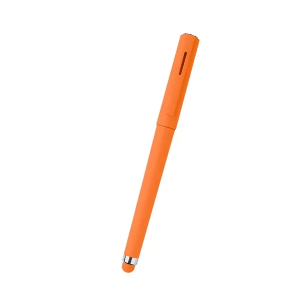 Smooth rubberized pen with stylus, removable cap and pocket clip.... from ASI 61125 Hit Promotional Products / Hit®