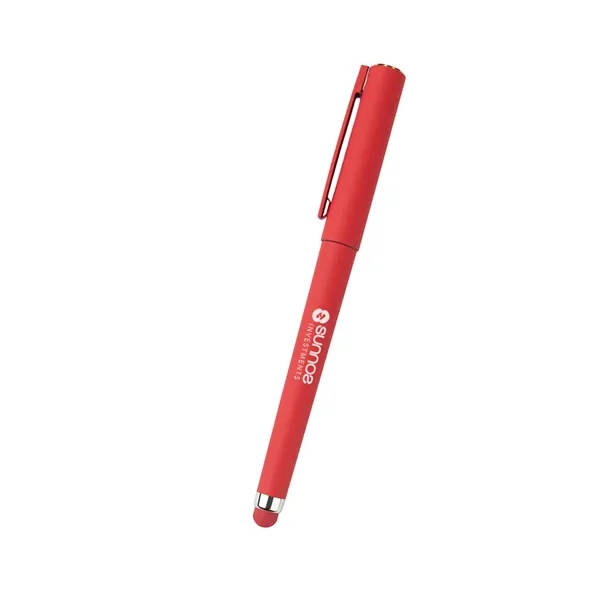 Smooth rubberized pen with stylus, removable cap and pocket clip.... from ASI 61125 Hit Promotional Products / Hit®