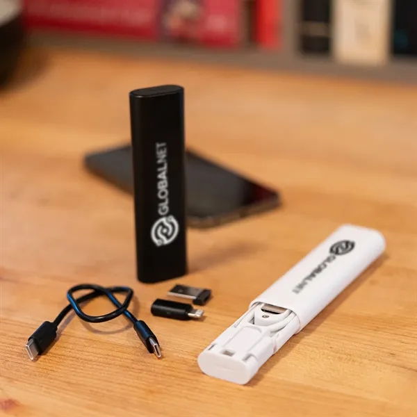 ABS plastic charging cable that's compatible with Apple Lightning®, MicroUSB and... from ASI 61125 Hit Promotional Products / Hit®