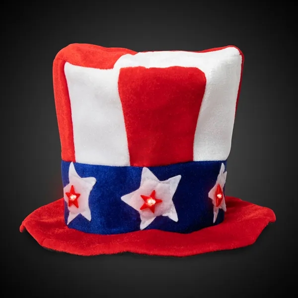 Uncle Sam patriotic top hat with flashing LED lights.... from ASI 42016 Brighter Promotions Inc