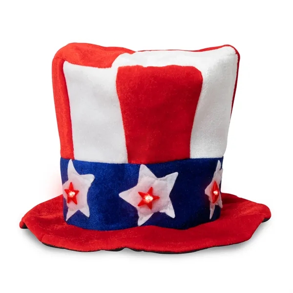 Uncle Sam patriotic top hat with flashing LED lights.... from ASI 42016 Brighter Promotions Inc