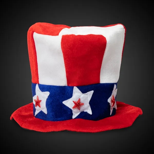Uncle Sam patriotic top hat with flashing LED lights.... from ASI 42016 Brighter Promotions Inc