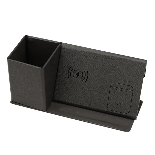 Leather desk organizer with wireless charger and dry erase board.... from ASI 61125 Hit Promotional Products / Hit®