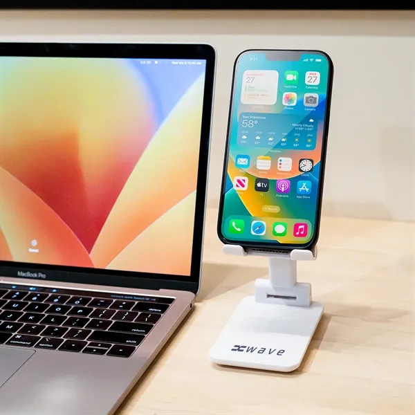 Phone and tablet stand made of recycled ABS.... from ASI 61125 Hit Promotional Products / Hit®