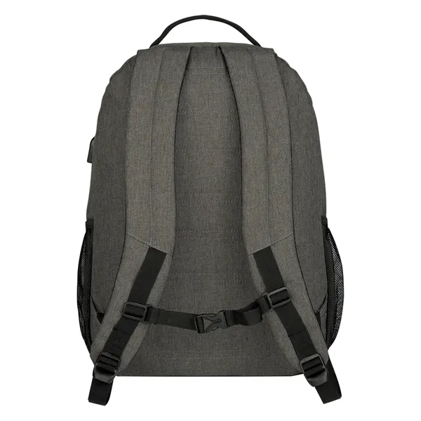 14" x 18" x 5 1/2" gray backpack made of polyester... from ASI 61125 Hit Promotional Products / Hit®