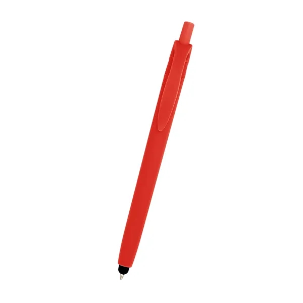 Plunger action ballpoint pen with rubberized finish and stylus.... from ASI 61125 Hit Promotional Products / Hit®
