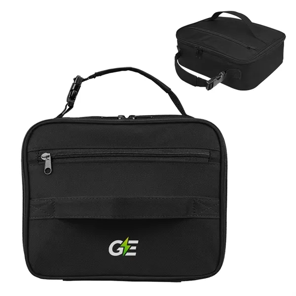 3.25" x 8" x 9.75" dual-handled lunch bag with PEVA lining.... from ASI 61125 Hit Promotional Products / Hit®