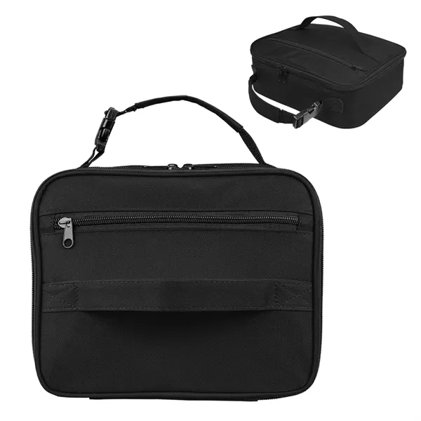 3.25" x 8" x 9.75" dual-handled lunch bag with PEVA lining.... from ASI 61125 Hit Promotional Products / Hit®