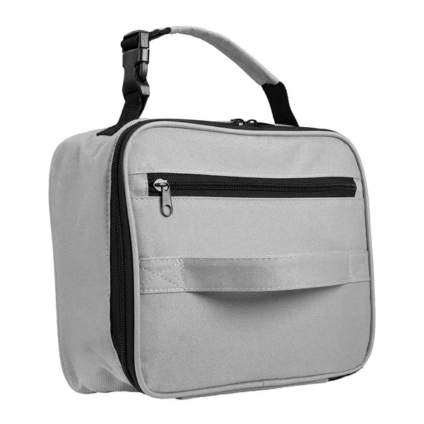 3.25" x 8" x 9.75" dual-handled lunch bag with PEVA lining.... from ASI 61125 Hit Promotional Products / Hit®