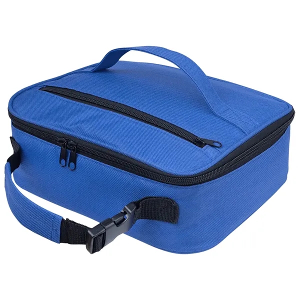 3.25" x 8" x 9.75" dual-handled lunch bag with PEVA lining.... from ASI 61125 Hit Promotional Products / Hit®