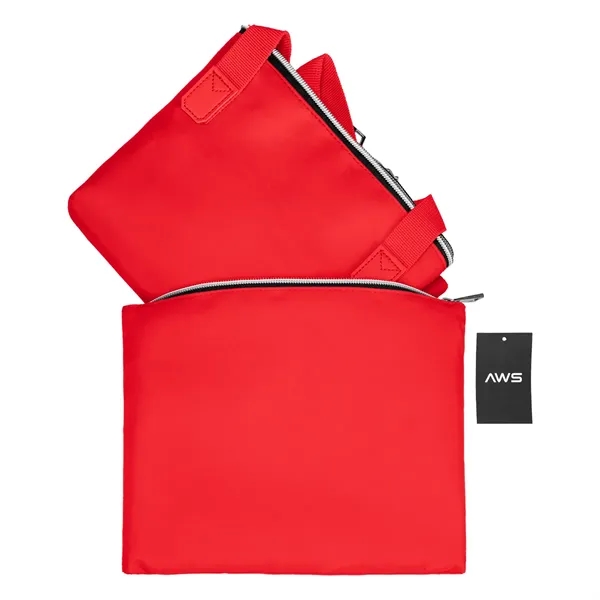 8" x 9.25" packable tote bag with trolley sleeve and pouch.... from ASI 61125 Hit Promotional Products / Hit®