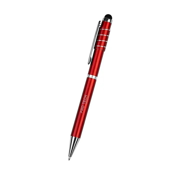 Twist-action ballpoint pen with stylus and fidget spinner accent.... from ASI 61125 Hit Promotional Products / Hit®