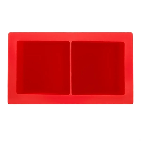 Silicone ice cube tray; makes 2 square cubes.... from ASI 61125 Hit Promotional Products / Hit®