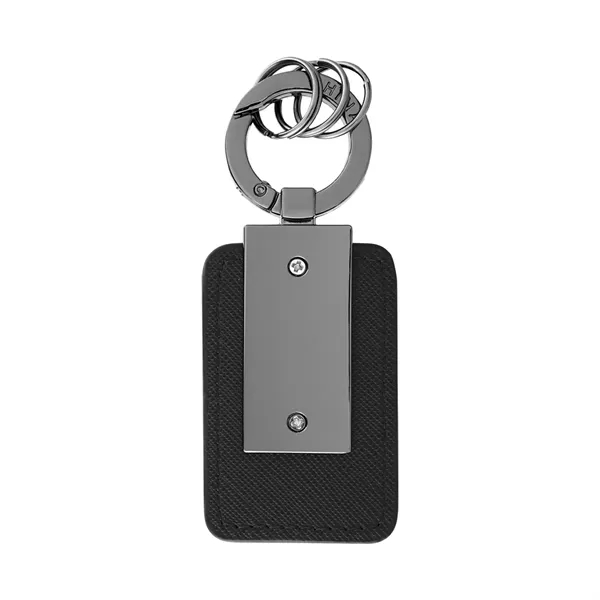 Key tag with carabiner clip attachment and 3 mini split ring... from ASI 61125 Hit Promotional Products / Hit®
