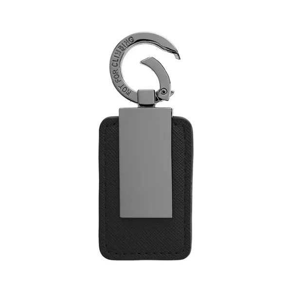 Key tag with carabiner clip attachment and 3 mini split ring... from ASI 61125 Hit Promotional Products / Hit®