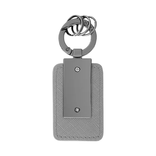 Key tag with carabiner clip attachment and 3 mini split ring... from ASI 61125 Hit Promotional Products / Hit®